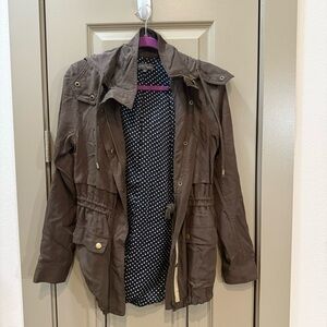 Market & Spruce Angelo Cargo Anorak Jacket Size Small, Brown, Utility